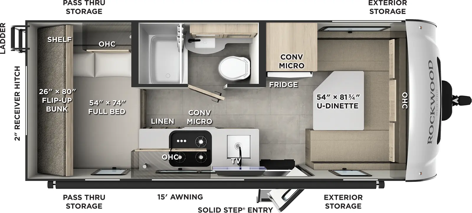 Rockwood Geo Pro G19DBH Floorplan